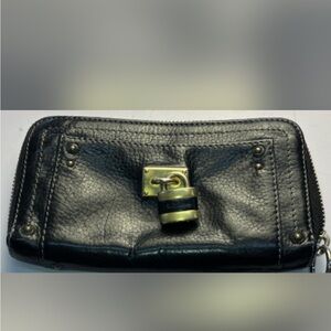 Chloe Black Leather Key & Card Holder